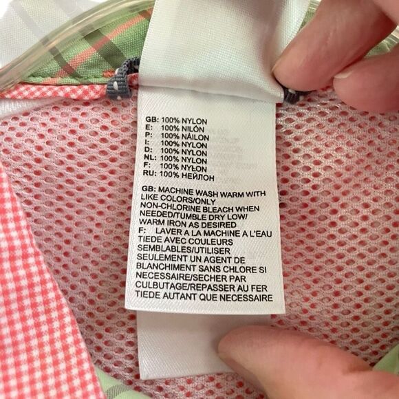 The North Face Vapor Wick Micro Check Gingham Women’s M Pink Roll Tab Shirt - Picture 8 of 8